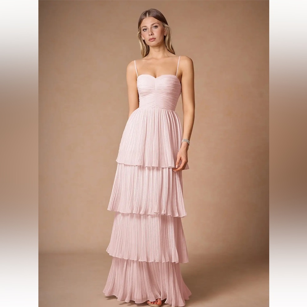 Pink Tiered Maxi Dress